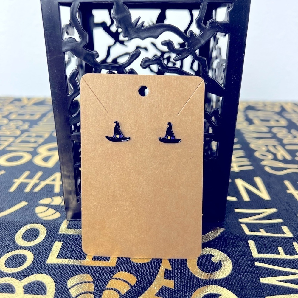 Halloween Stud Earrings - Witch Hat